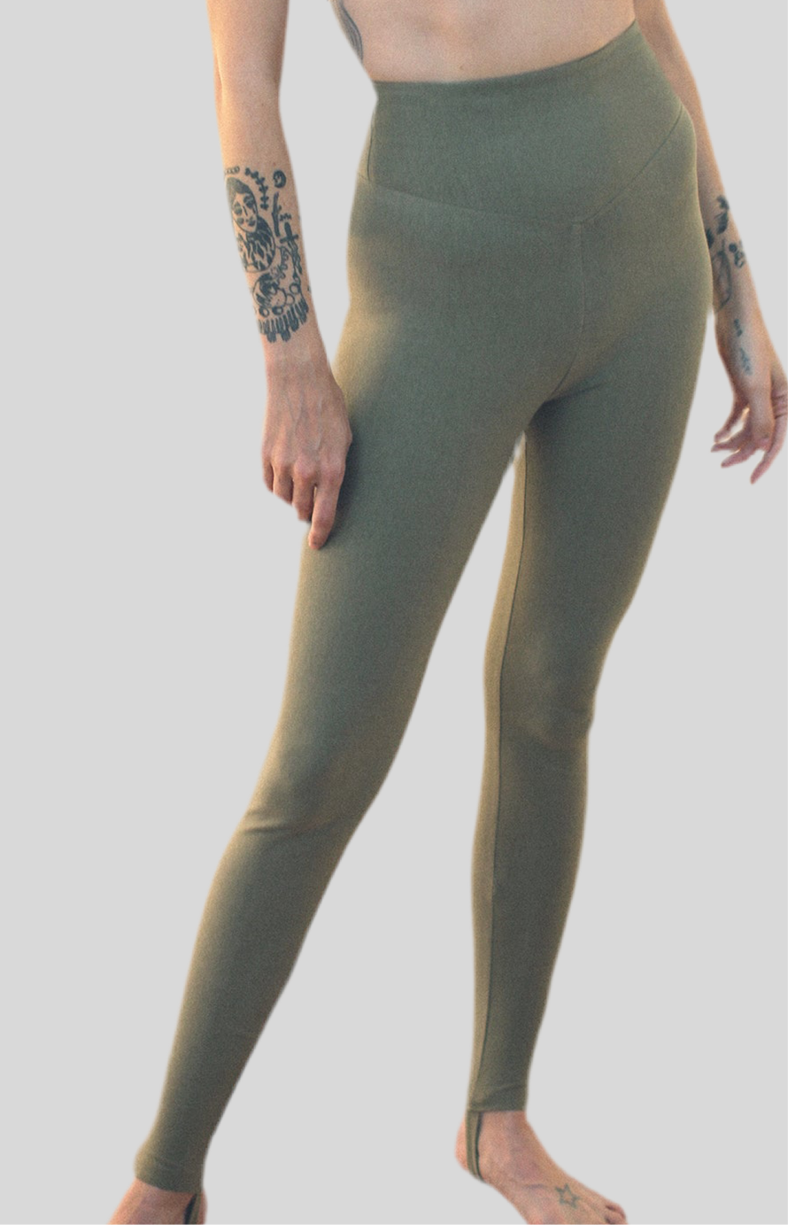 HIGH RISE LEGGINGS, SAGE COLOR
