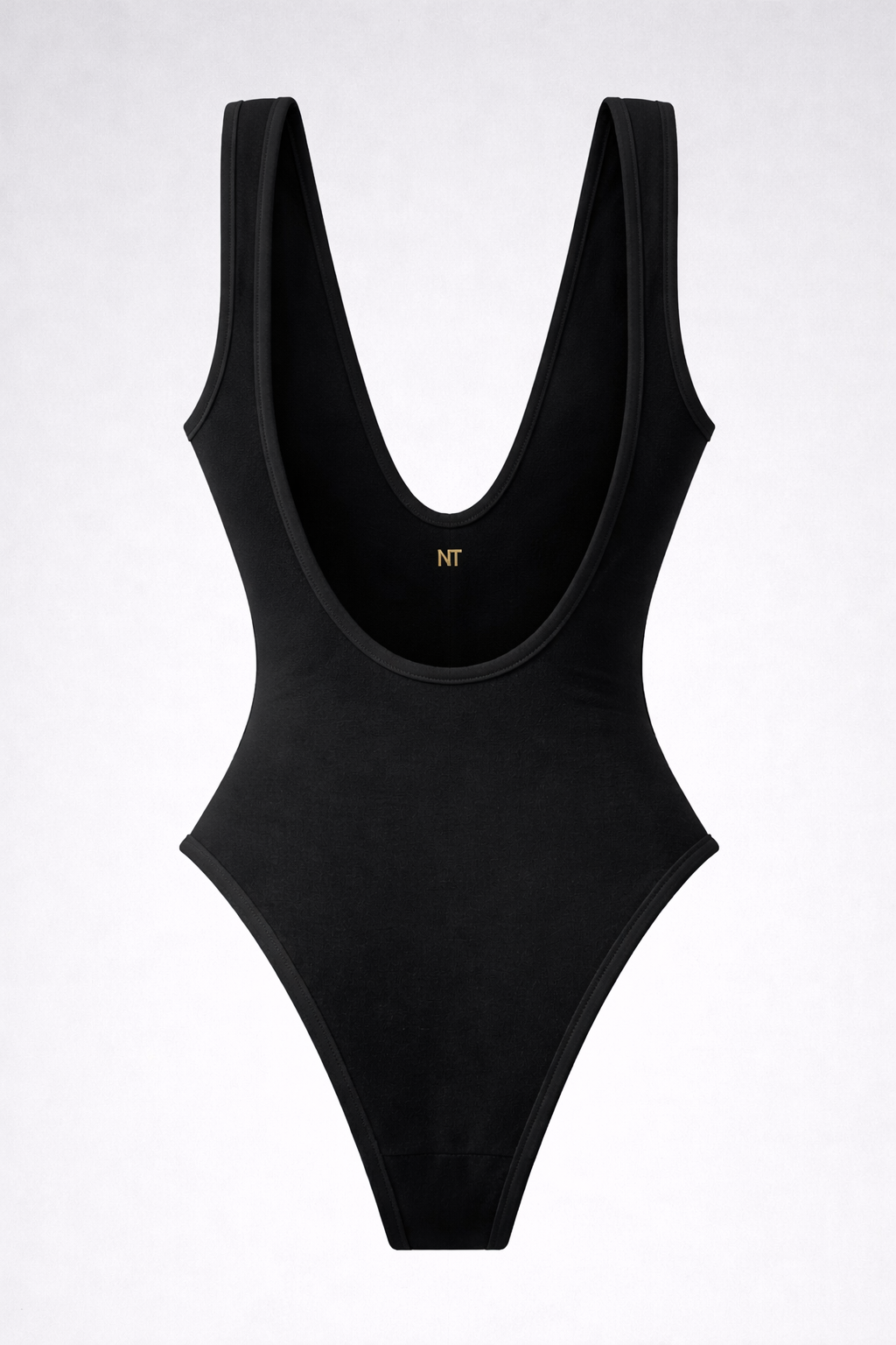 TONIC SAUNA ONE PIECE SWIMSUIT, BLACK COLOR WITH BLACK BORDER