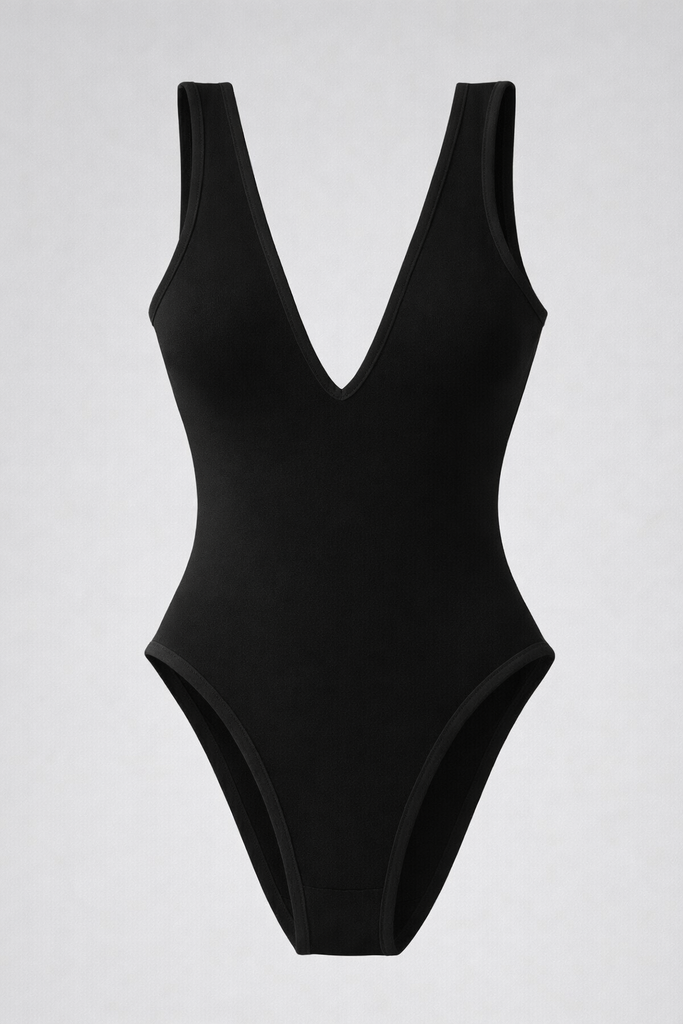 TONIC SAUNA ONE PIECE SWIMSUIT, BLACK COLOR WITH BLACK BORDER