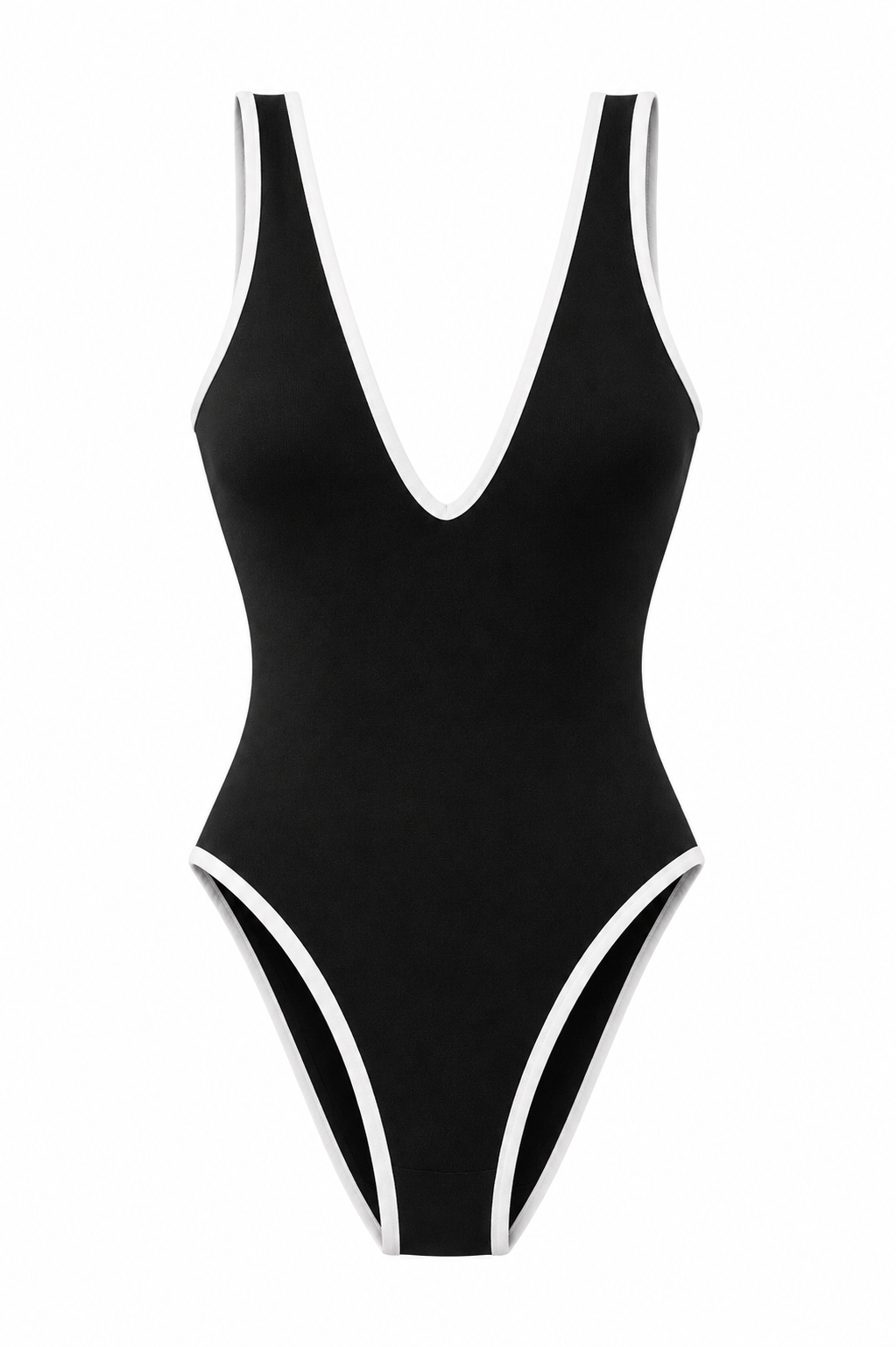 SAUNA ONE PIECE, BLACK WITH WHITE BORDER