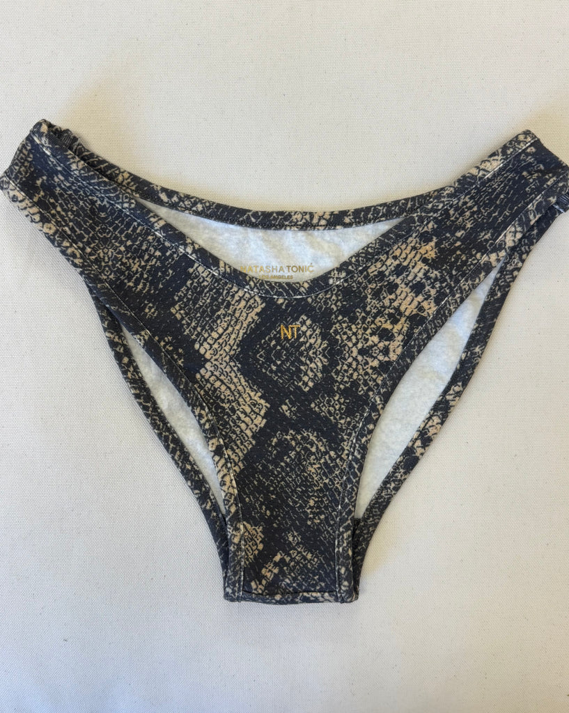SNAKE BIKINI BOTTOM, TAN