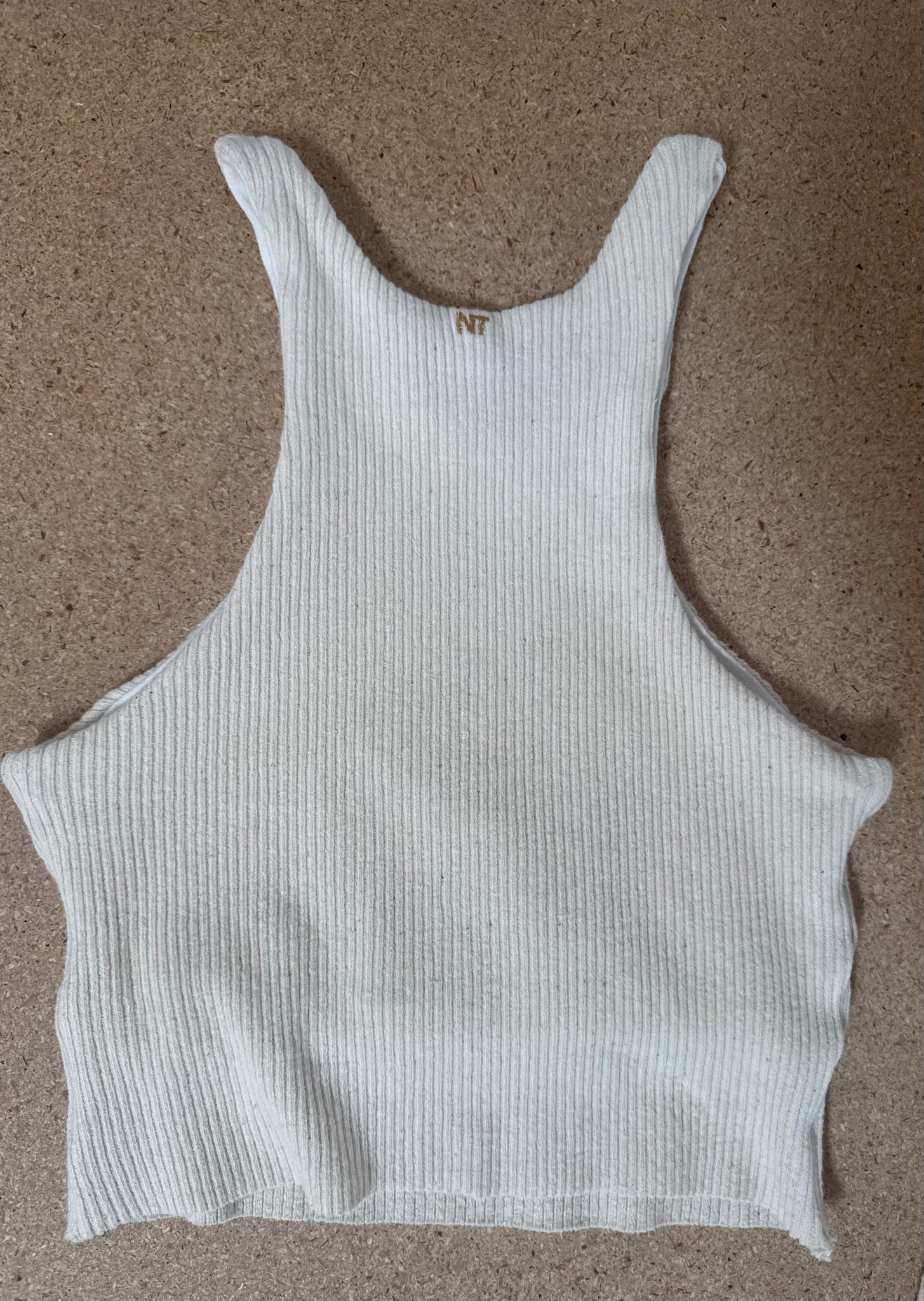 Tennis Top with self bra, Off White
