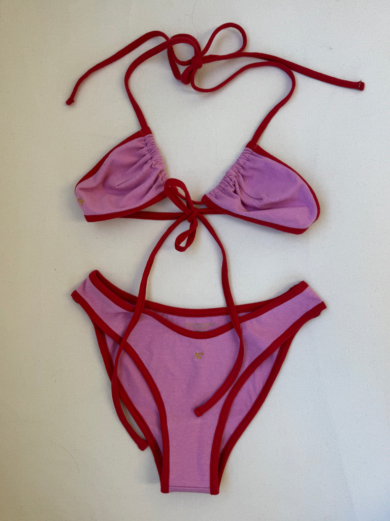 LOVE BIKINI TOP, PINK SOLID