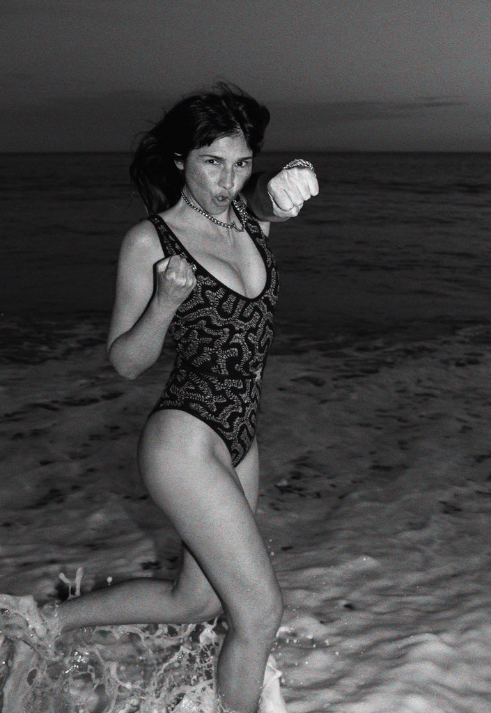 VERY V ONE PIECE SWIMSUIT, SILVER CORAL