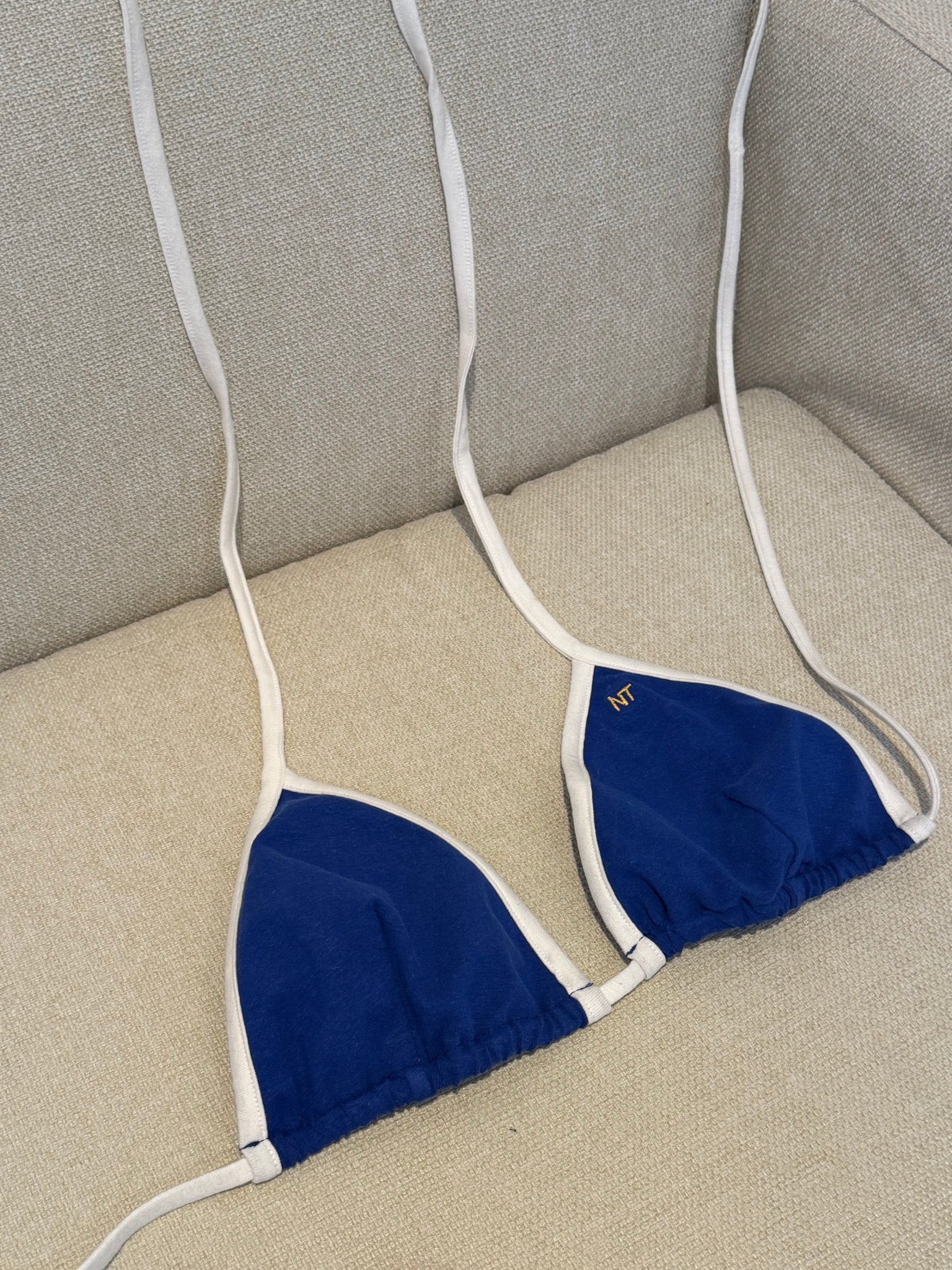 MEDITERRANEAN CHILL BIKINI TOP, DEEP BLUE