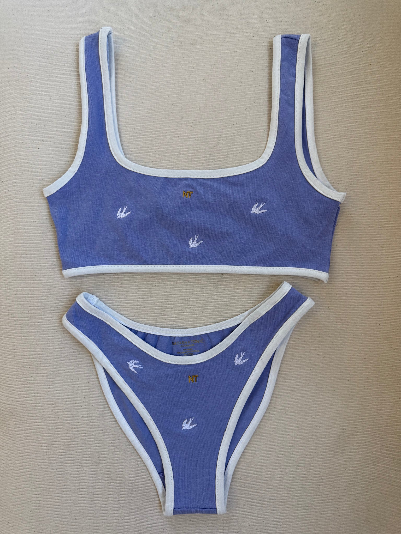 Swallow Sauna Bikini Top, Lilac