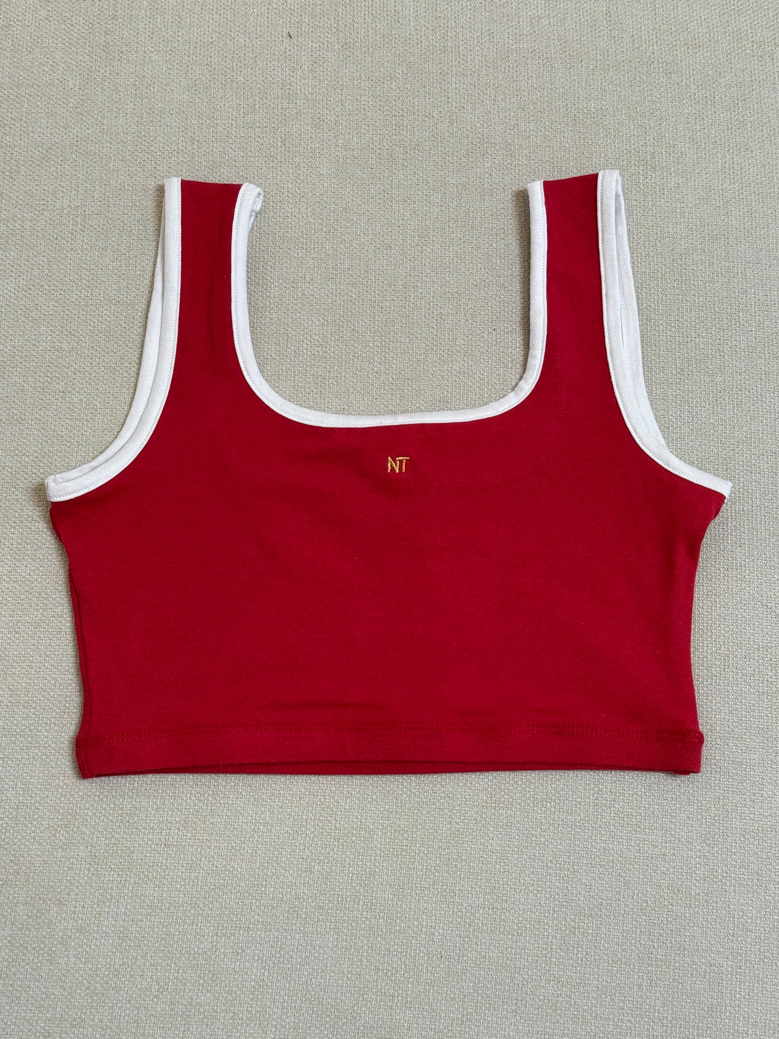SAUCY SURF BRA TOP, RED