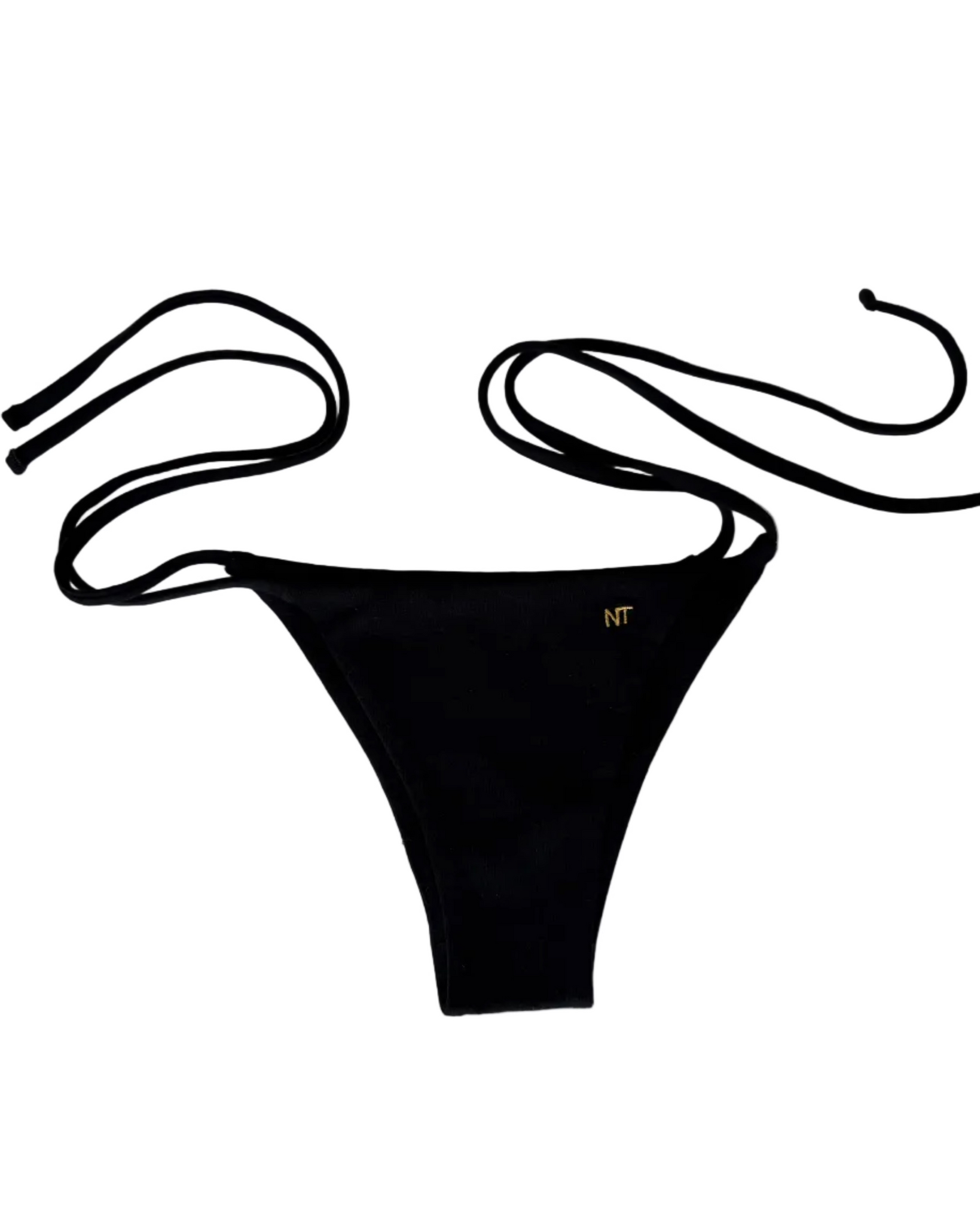 TIE ME UP BIKINI BOTTOM, BLACK