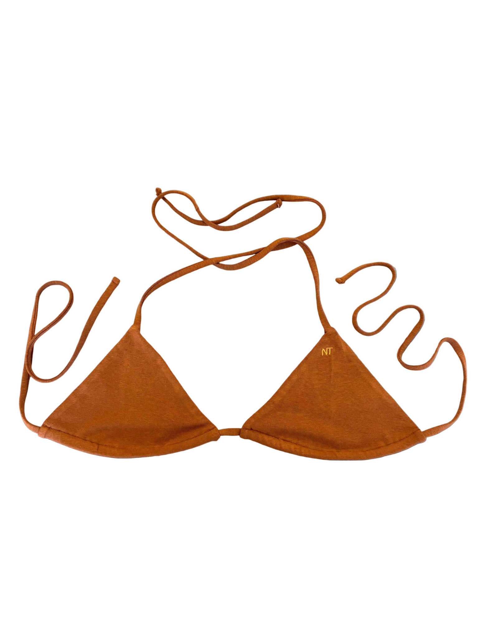 TIE ME UP BIKINI TOP, TAN