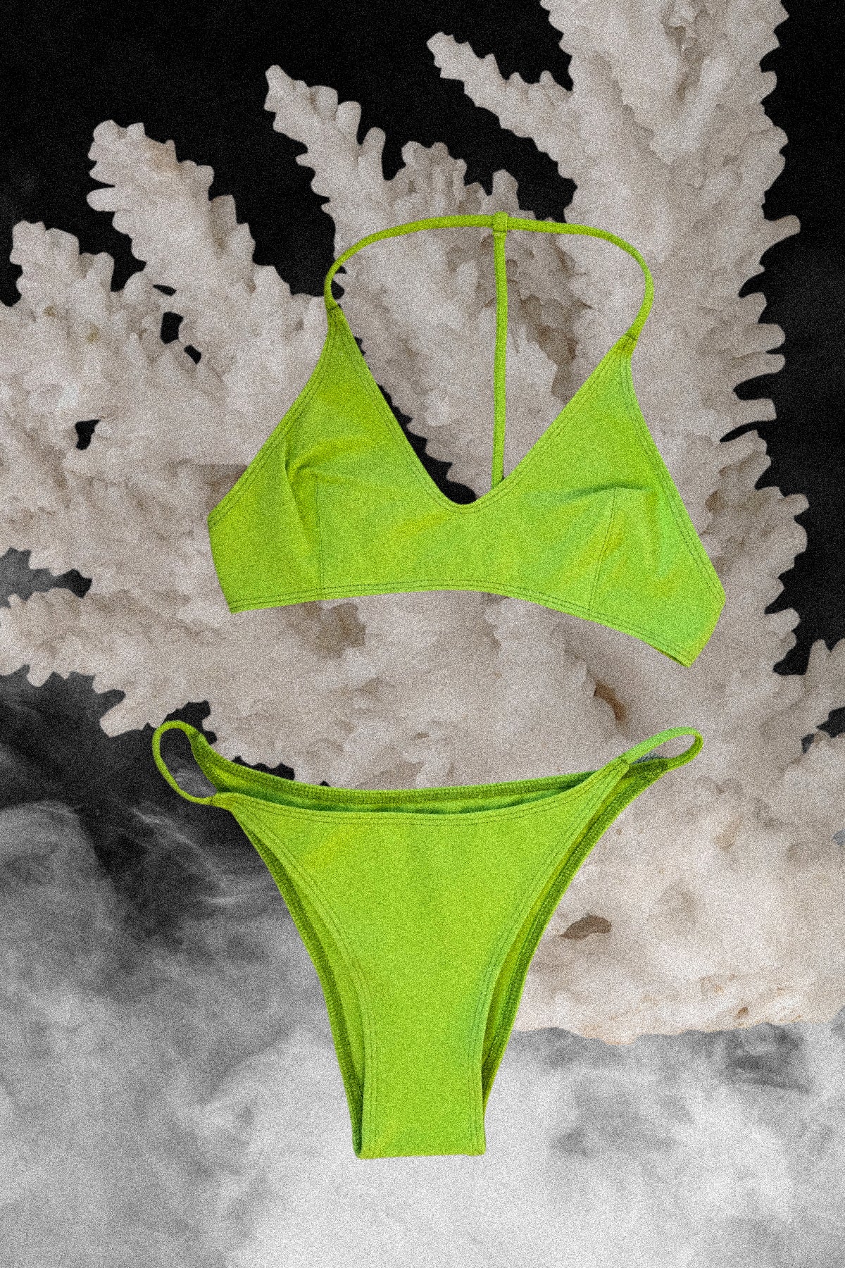 Led One String Top CORAL GREEN, One String Bikini Top – NATASHA TONIC