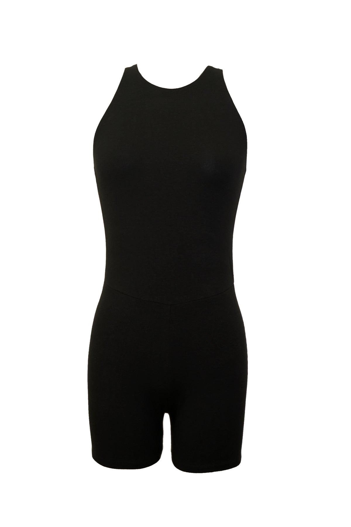 Closed Neck Catsuit, Black