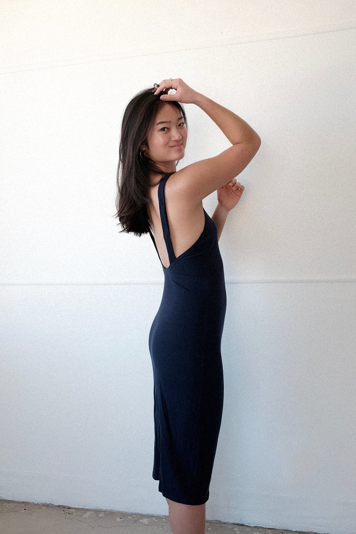 Open Back Dress, Deep Sea Open Back Dress, Deep Sea
